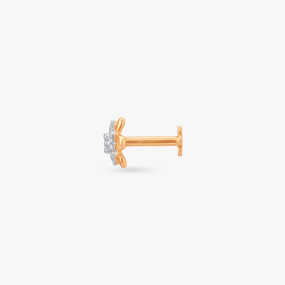 Blush Bloom Diamond Nose Pin,,hi-res image number null