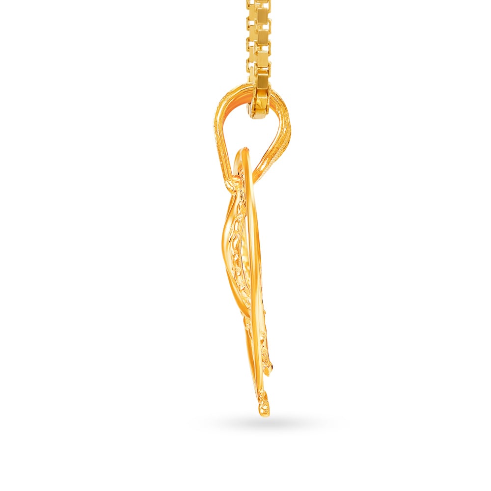 Stunning Gold Pendant and Earrings Set,,hi-res image number null
