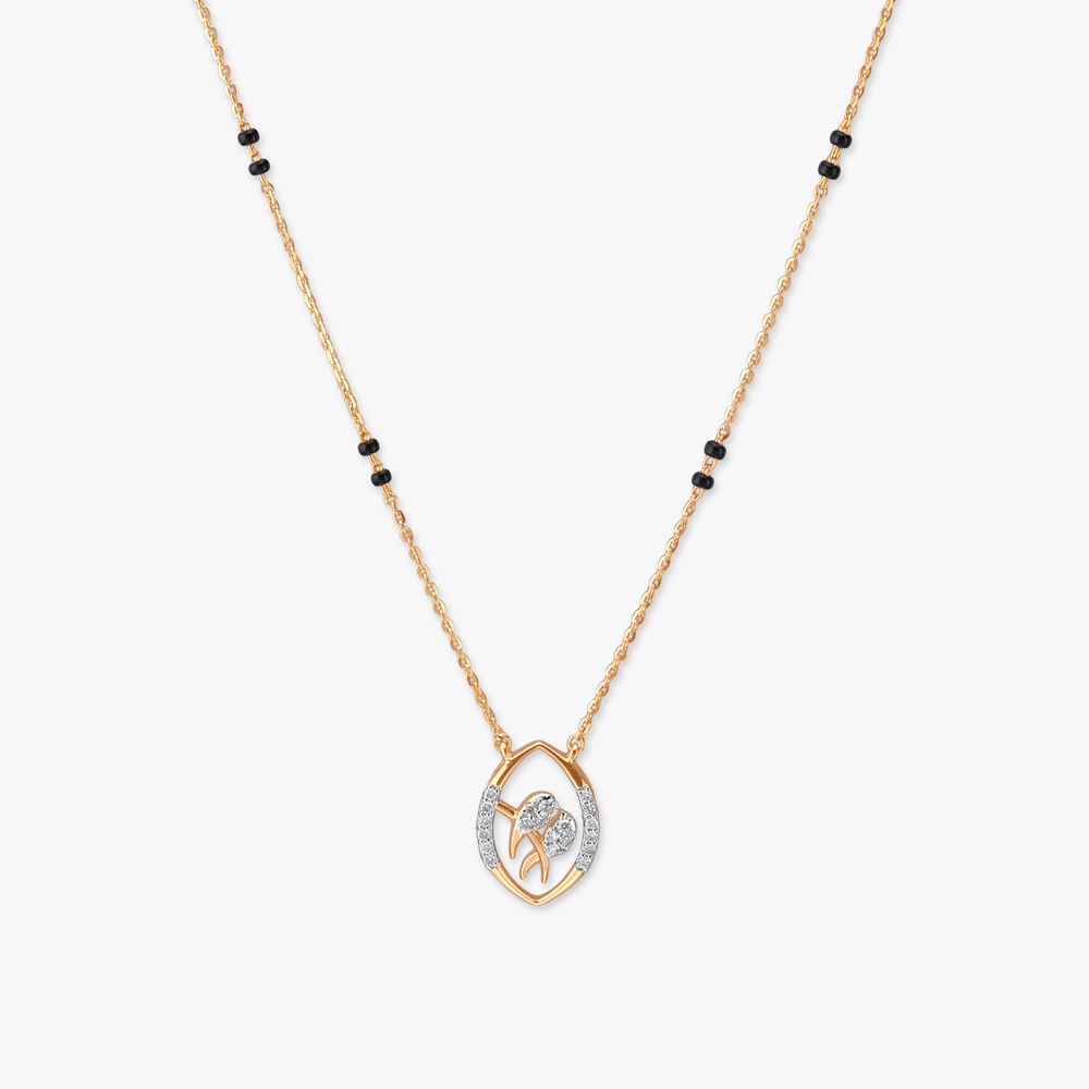 Leaf Delight Diamond Mangalsutra,,hi-res image number null