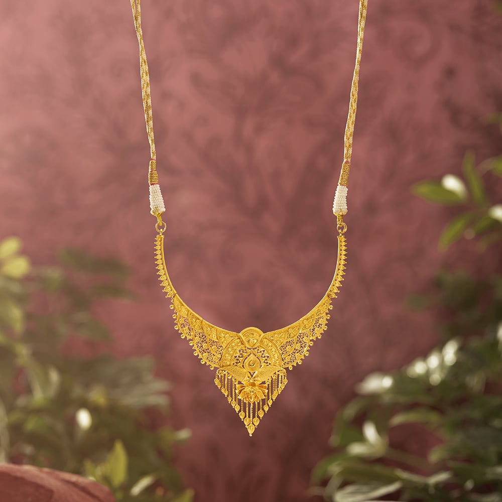 Regal Plume Gold Necklace Set,,hi-res image number null