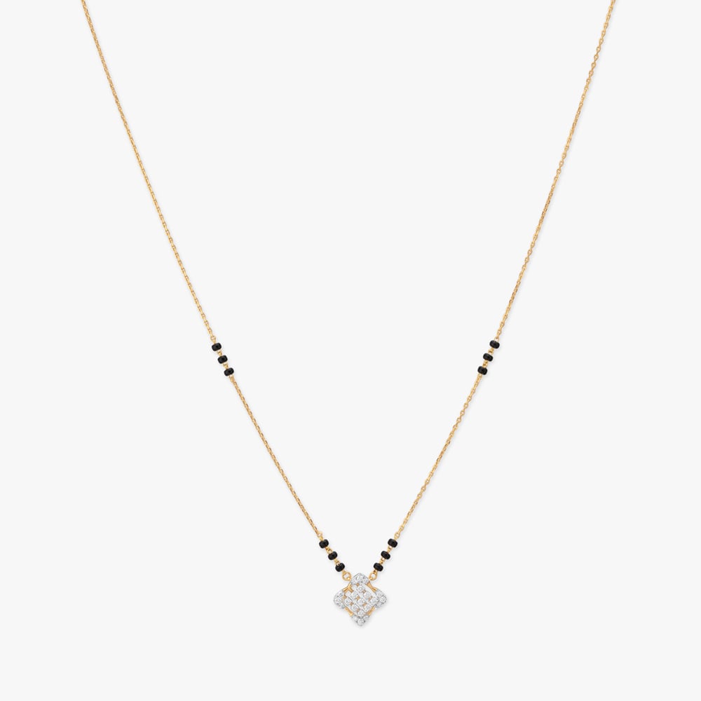 Woven Gleam Diamond Mangalsutra,,hi-res image number null