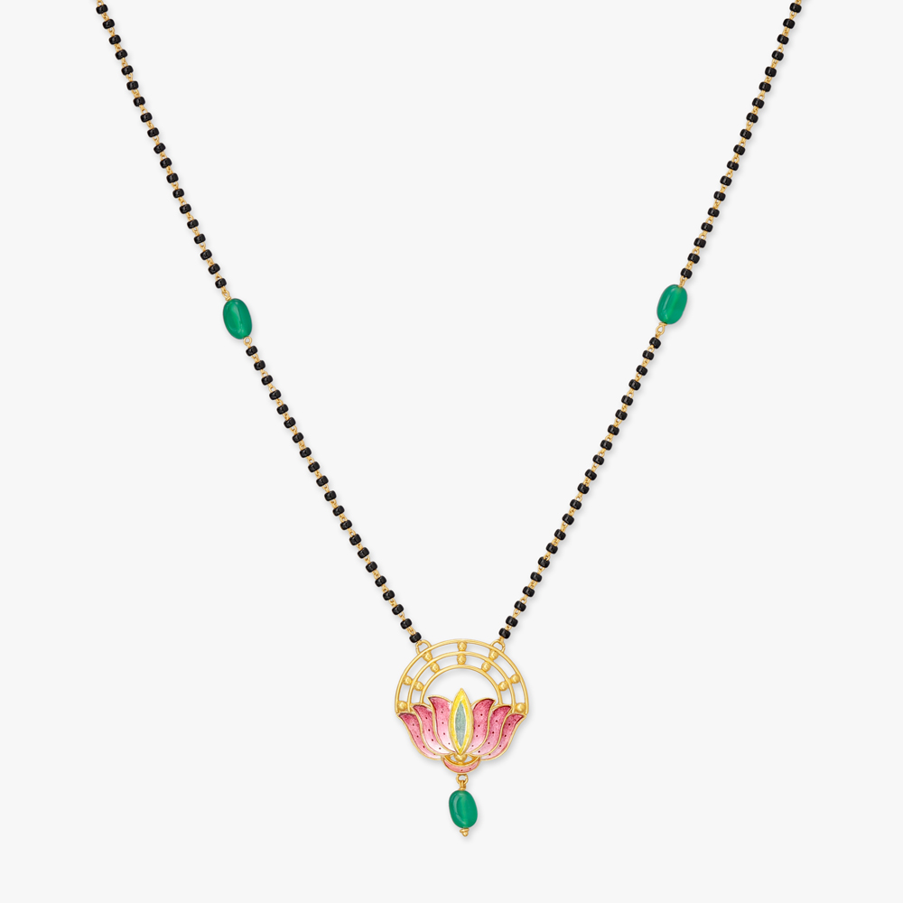 Celestial Lotus Gold Mangalsutra,,hi-res image number null