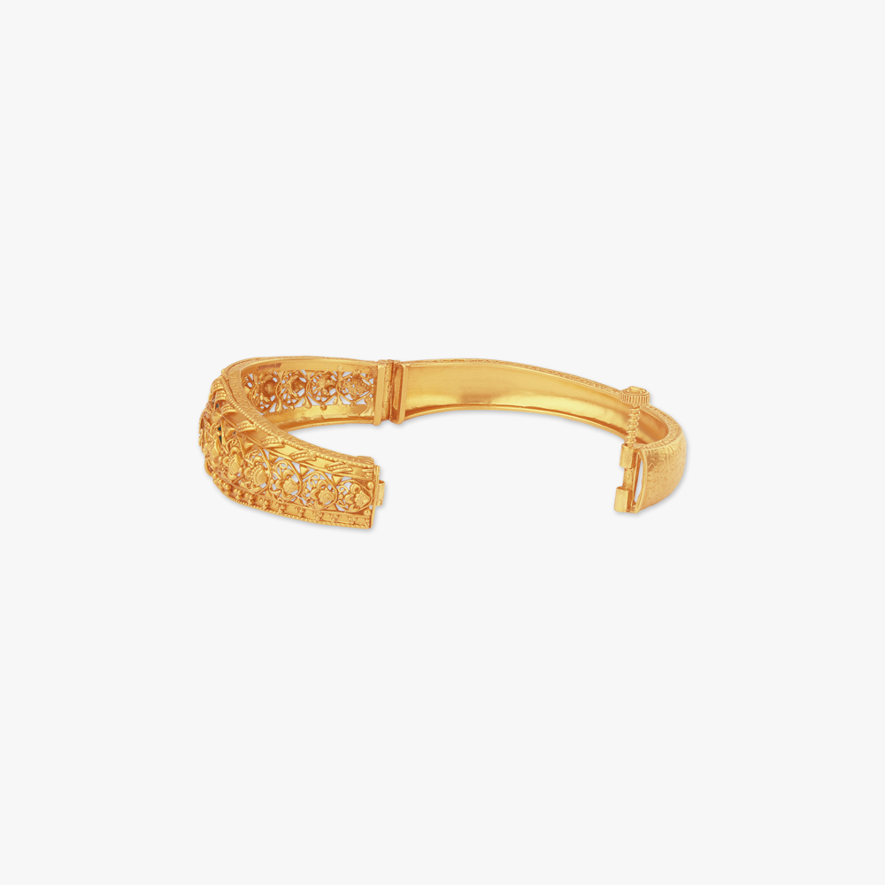 Gilded Peacock Gold Bangle,,hi-res image number null