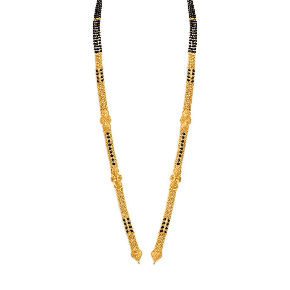 Unique 22 Karat Yellow Gold Multi Strand Mangalsutra,,hi-res image number null