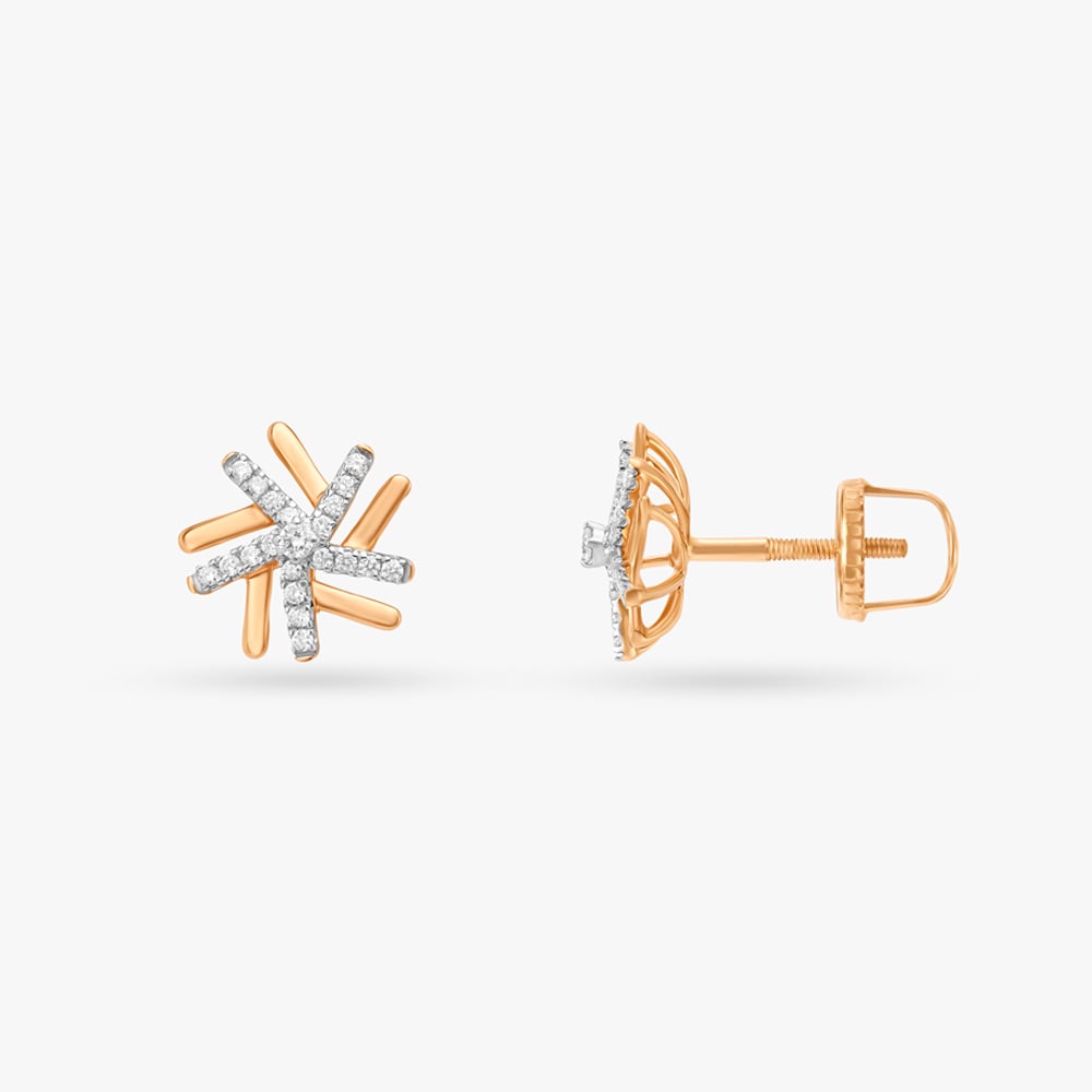 Lovely Flowers Diamond Stud Earrings,,hi-res image number null