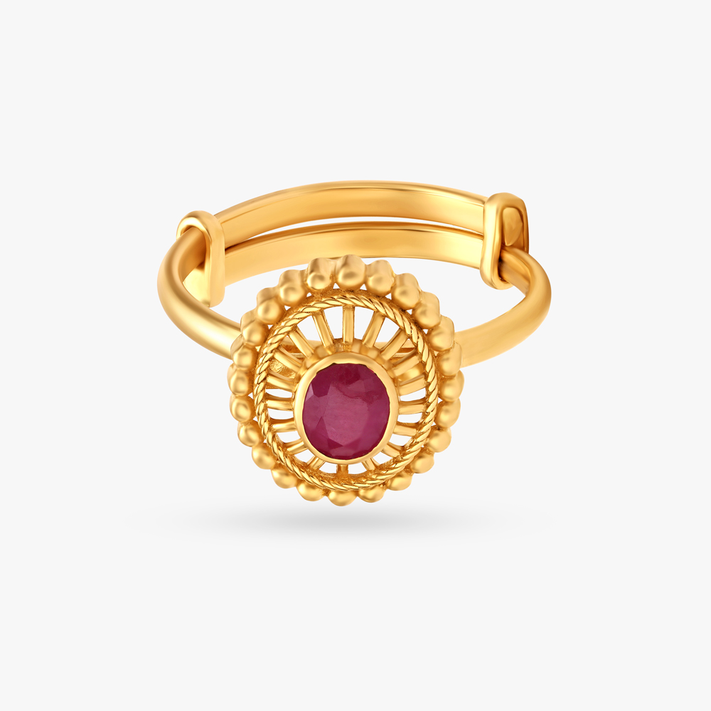 Traditional Floral Ruby Ring,,hi-res image number null