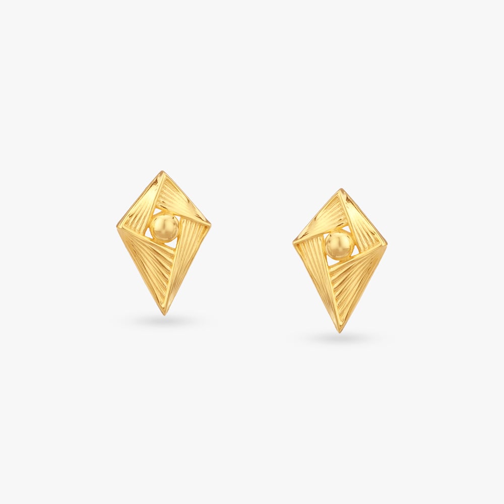 Radiant Kite Gold Stud Earrings,,hi-res image number null