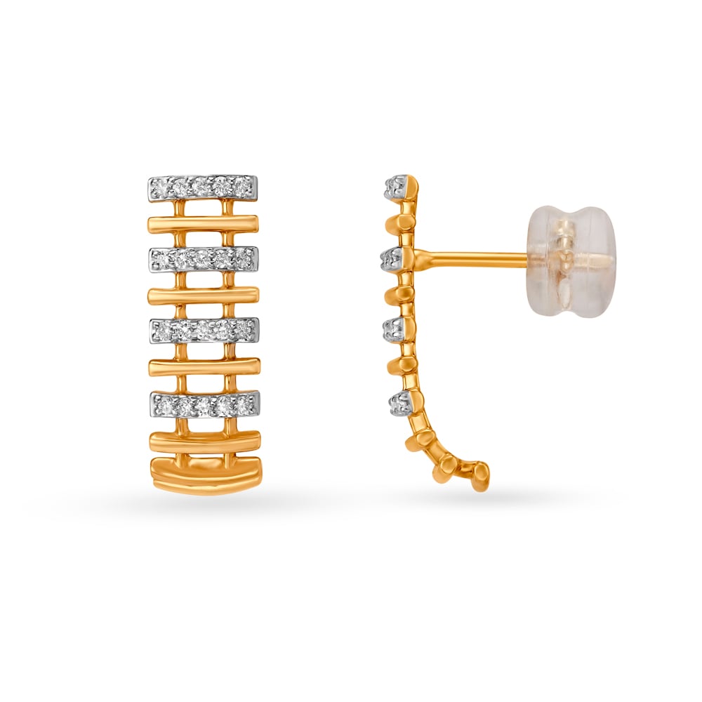 14KT Yellow Gold Stud Earrings for the Nonchalant,,hi-res image number null