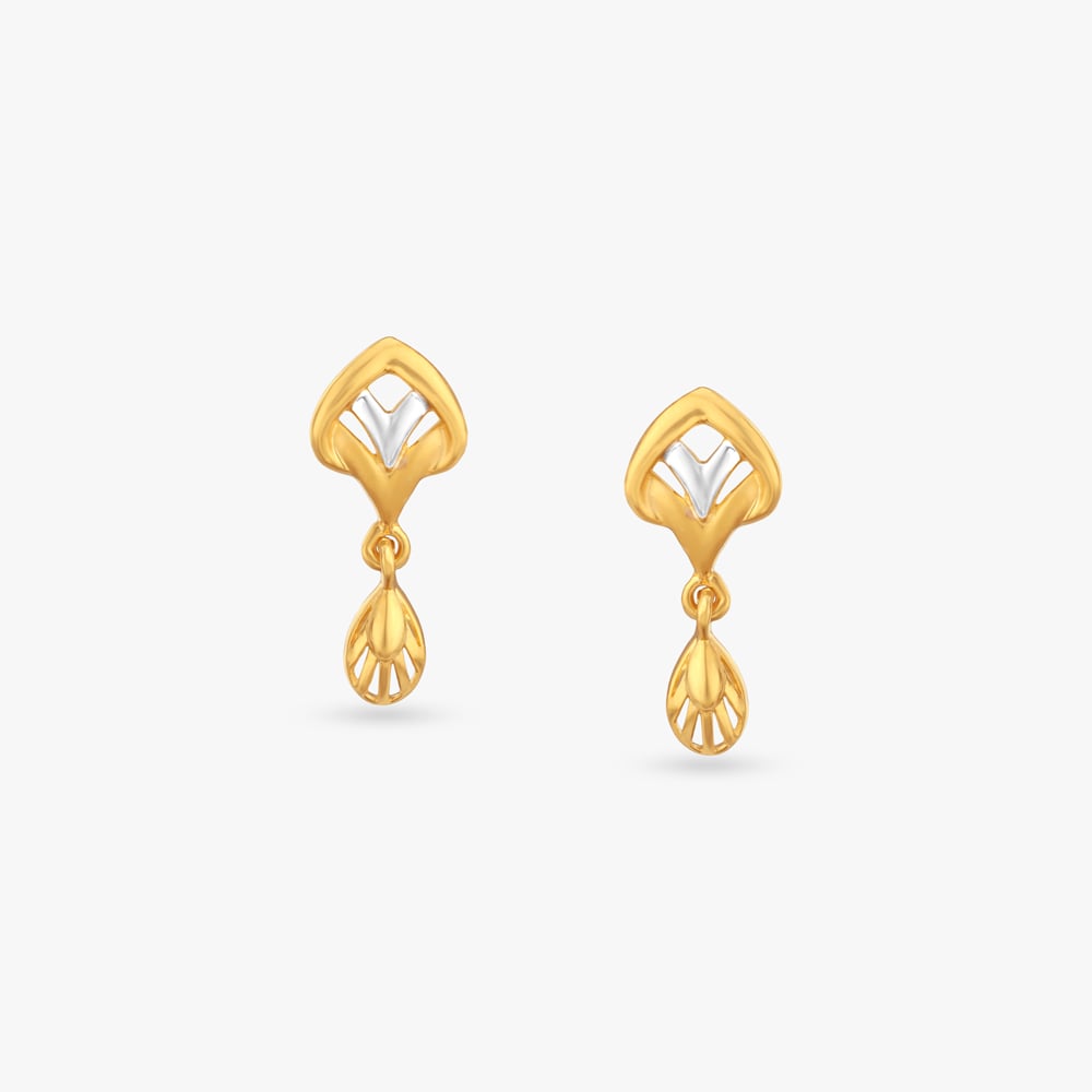

Little Raindrop Gold Drop Earrings for Kids