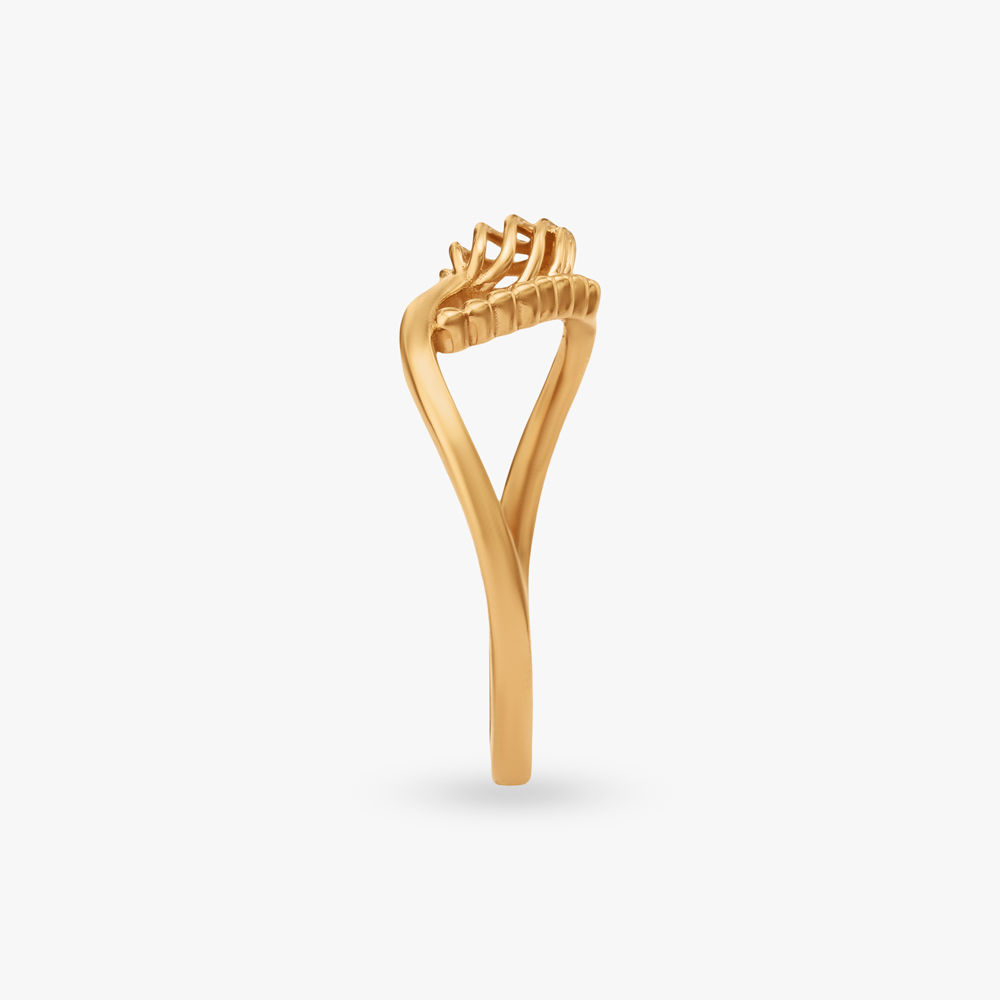 Filigree Leaf Gold Ring,,hi-res image number null