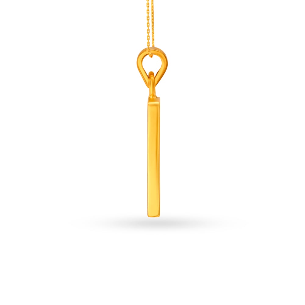 Islamic Symbol Engraved Gold Pendant,,hi-res image number null