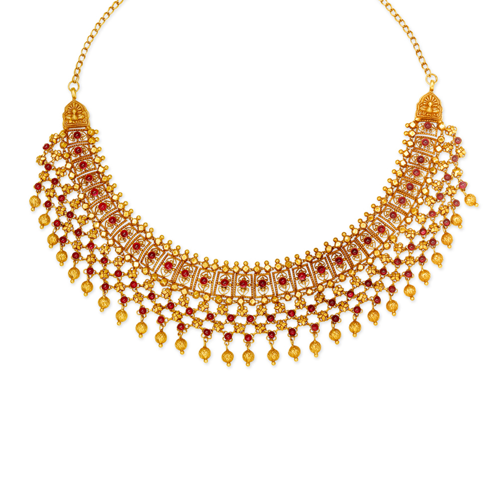 Swarna Devika Gold Necklace set,,hi-res image number null
