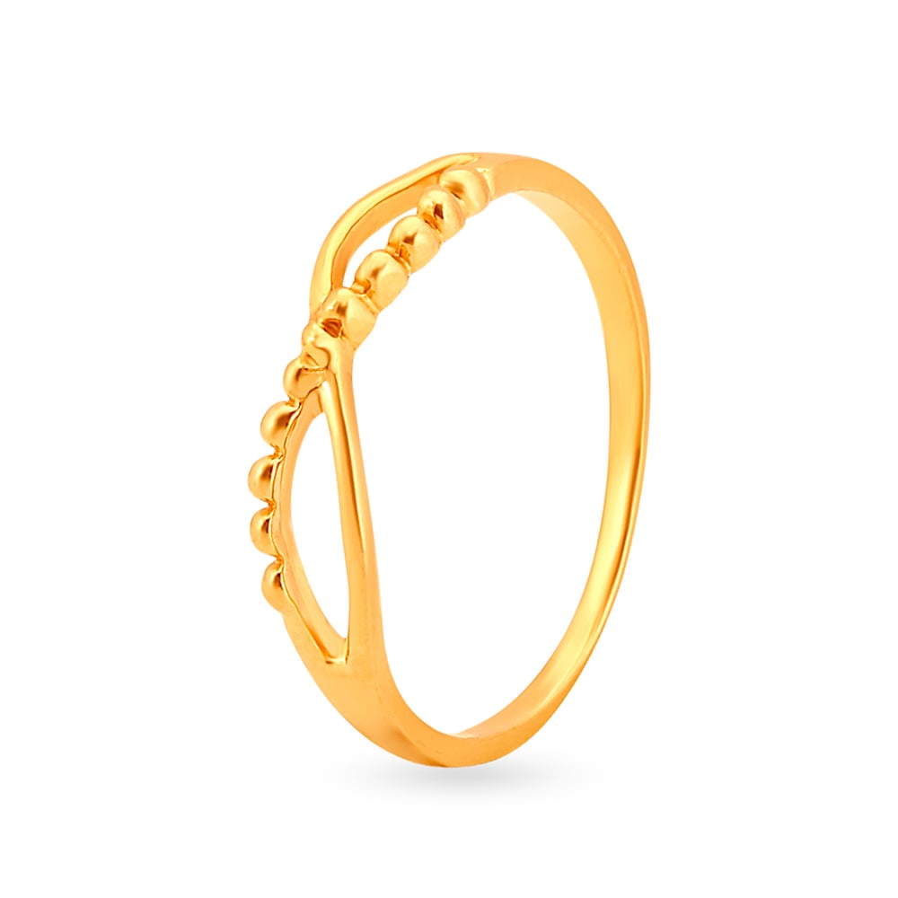 Floral 18 Karat Gold And Diamond Finger Ring