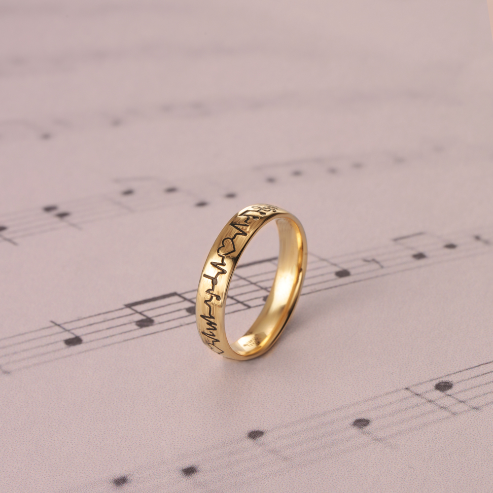Rhythmic Radiance 14KT Gold Finger Ring,,hi-res image number null