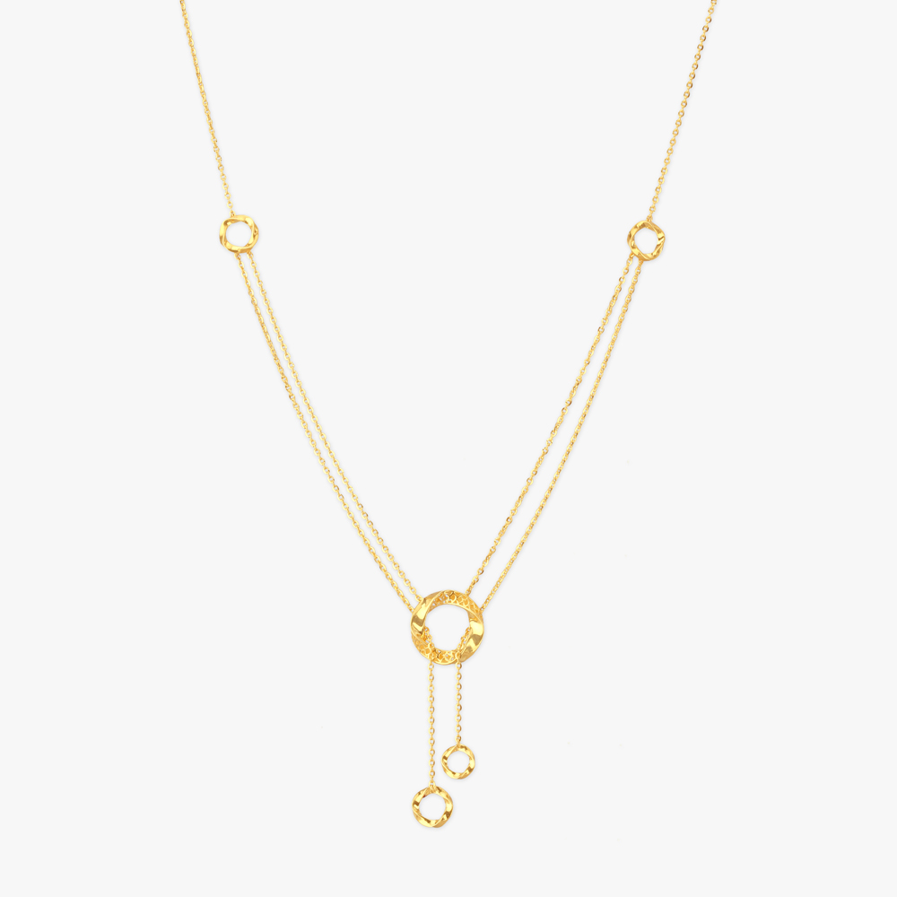 Loop Drop Gold Necklace,,hi-res image number null