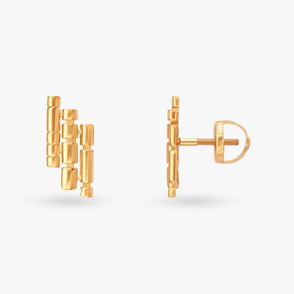 

Modern Gold Stud Earrings