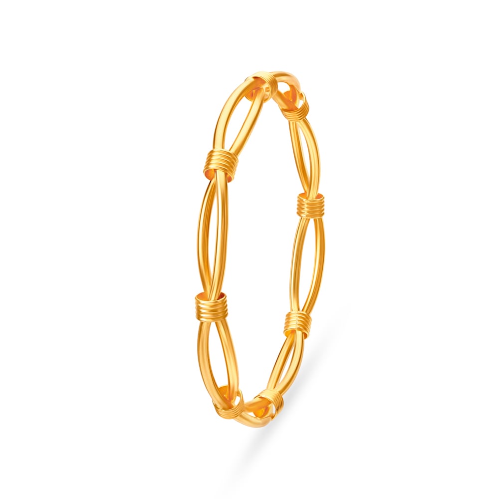 Woven Grace Gold Bangles,,hi-res image number null