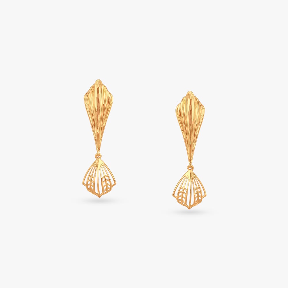 

Shell Flare Gold Drop Earrings