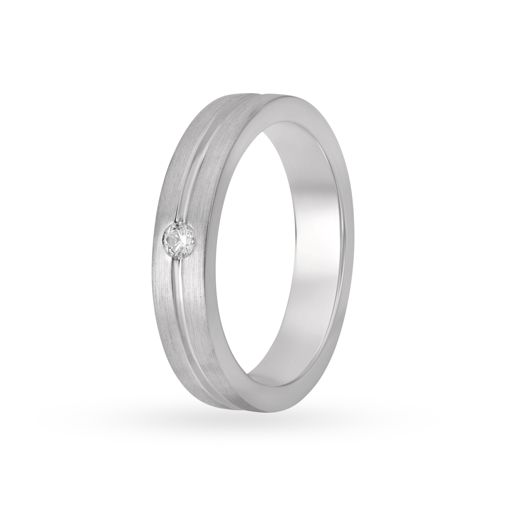 Buy Sleek Minimalistic Platinum Ring for Men at Best Price | Tanishq UAE