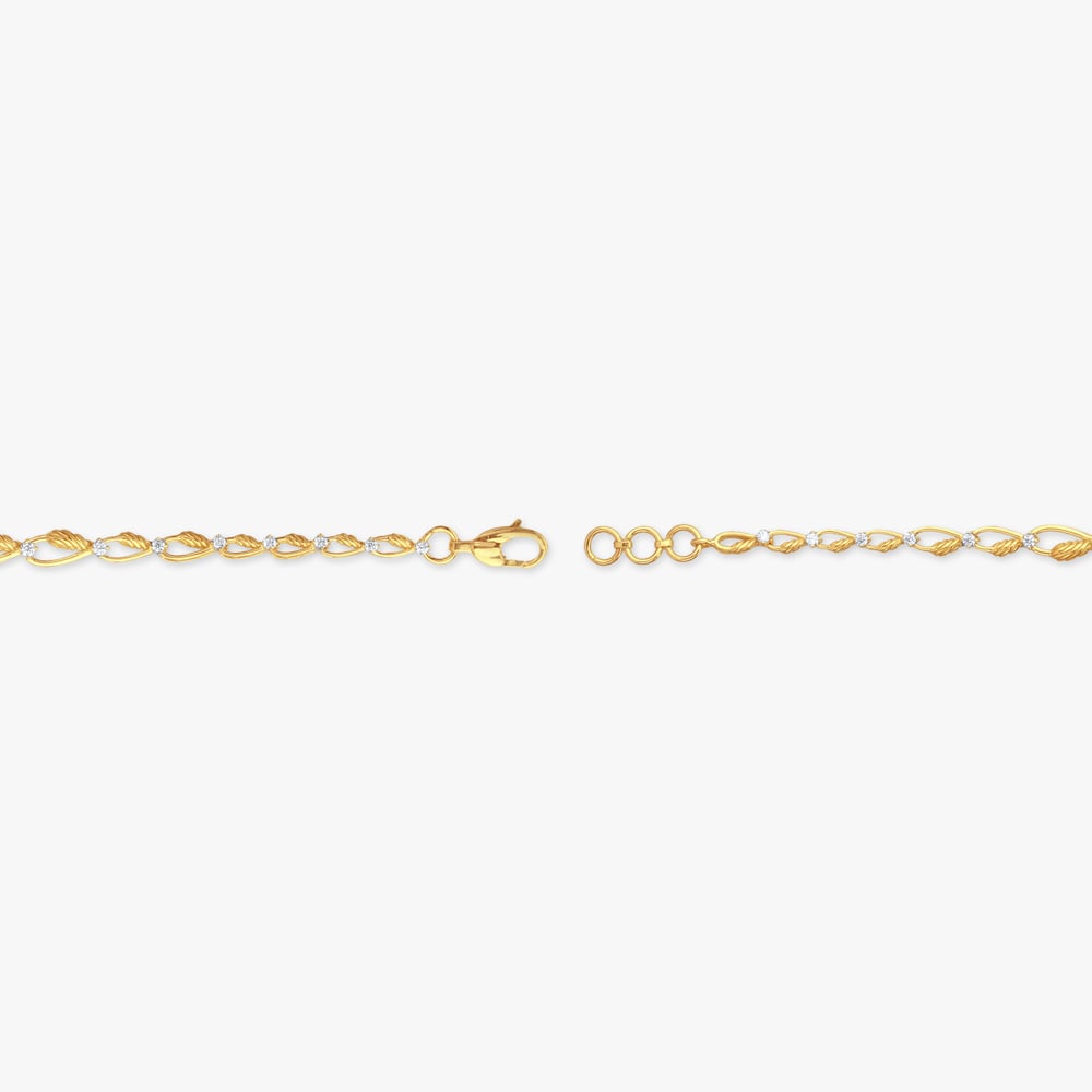 Woven Curve Gold Bracelet,,hi-res image number null
