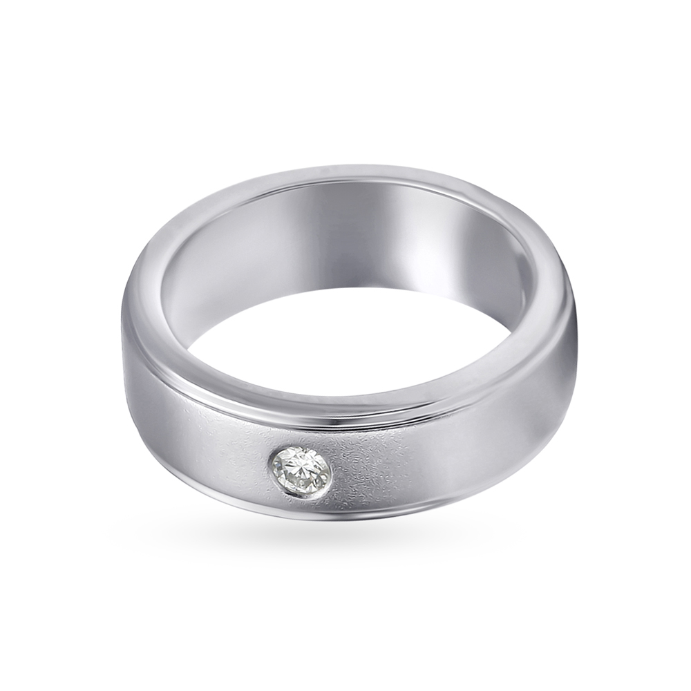 Handsome 950 Pure Platinum And Diamond Finger Ring,,hi-res image number null