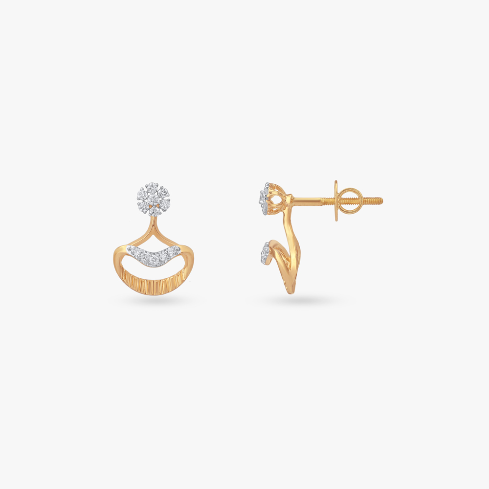 

Flora Arc Diamond Stud Earrings