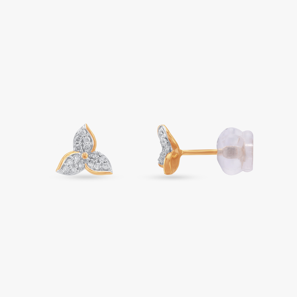 Trio Bloom Diamond Stud Earrings,,hi-res image number null