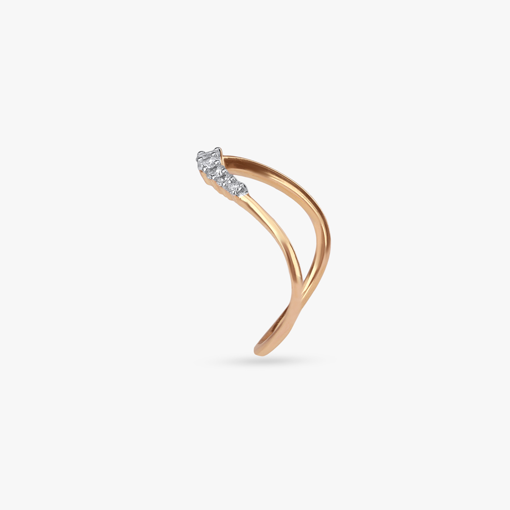 Golden Arc Diamond Ring,,hi-res image number null