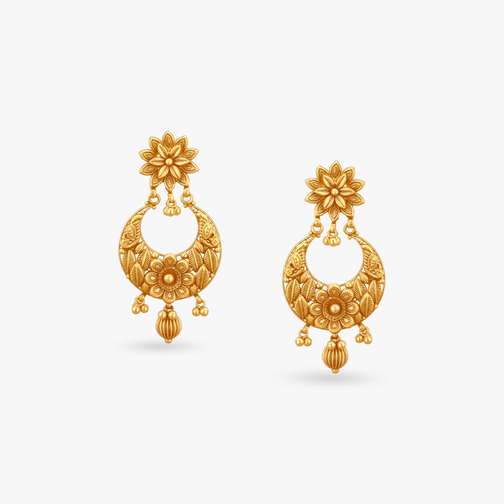 

Royal Blossom Gold Drop Earrings