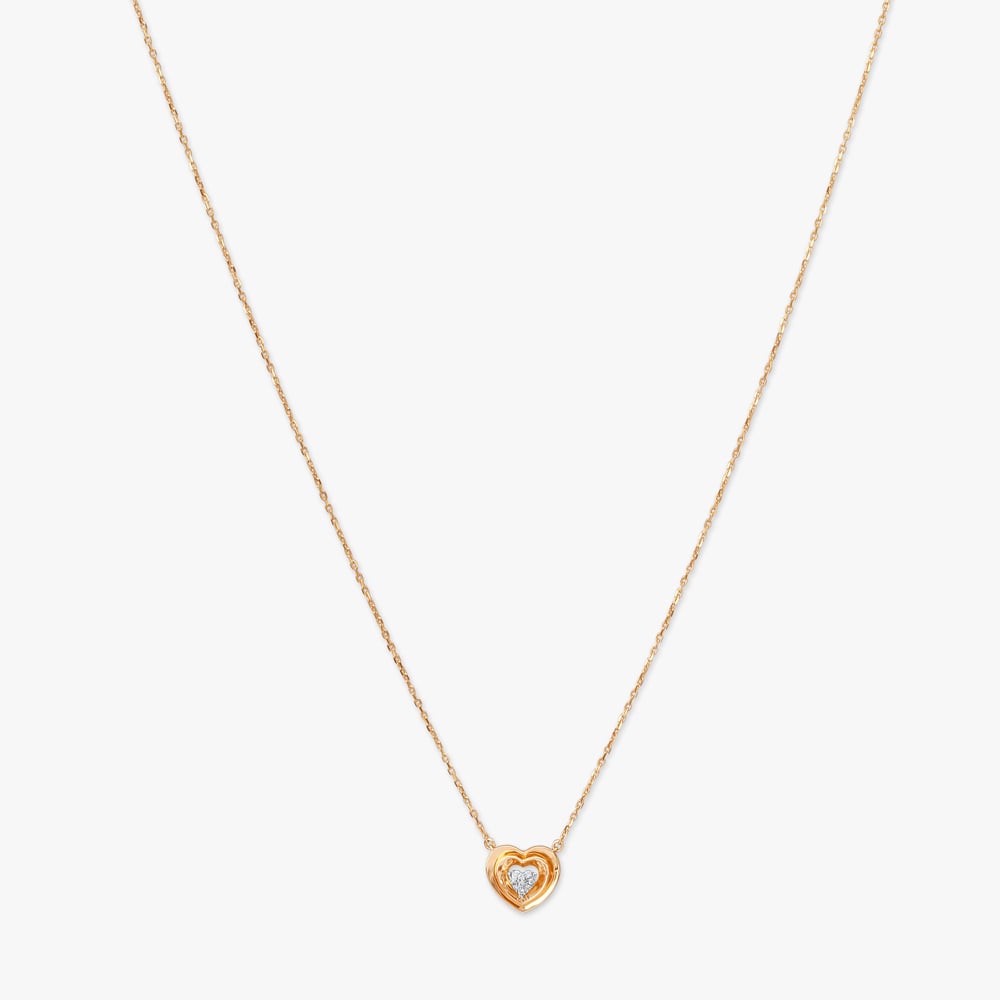 Heartline Charm Diamond Pendant with Chain,,hi-res image number null