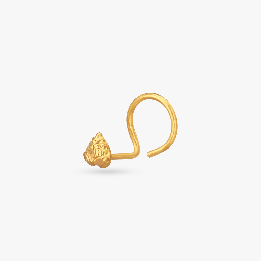 Timeless Lotus Gold Nose Pin,,hi-res image number null
