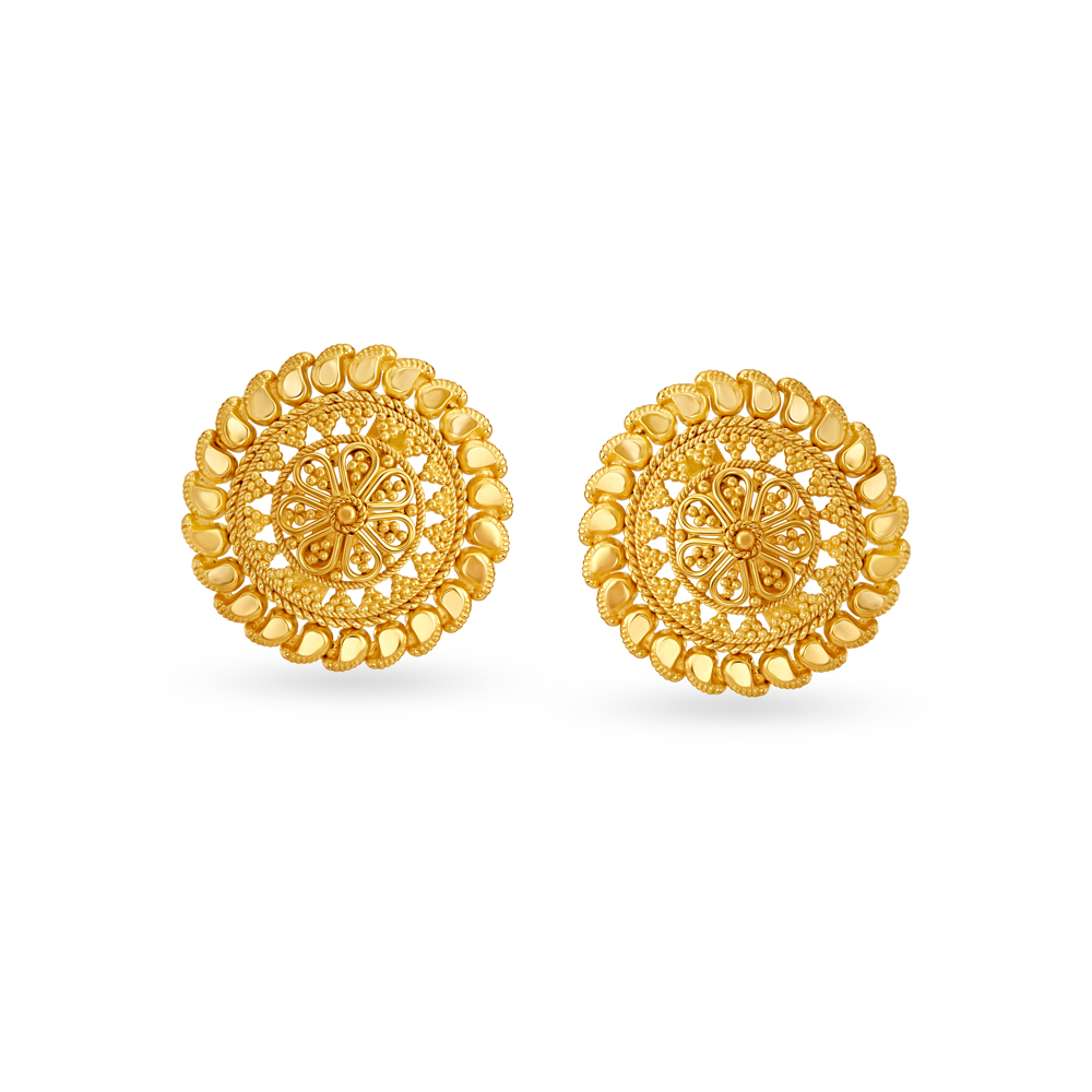 Opulent Intricate Stud Earrings,,hi-res image number null