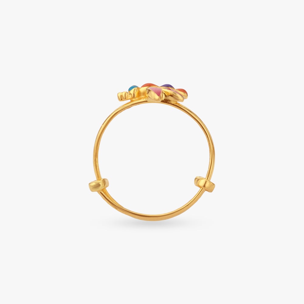 Fluttering Colours Gold Ring for Kids,,hi-res image number null
