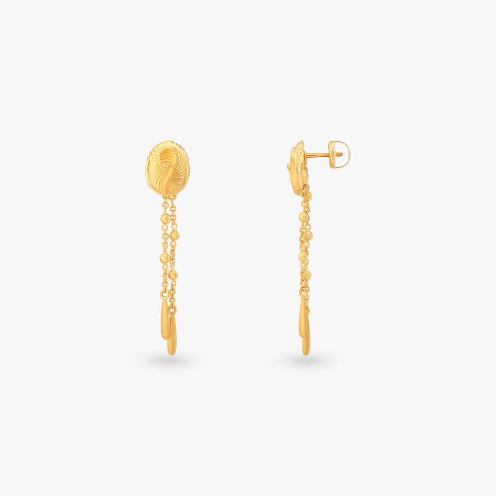 Versatile Glow Gold Drop Earrings,,hi-res image number null
