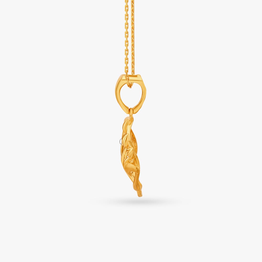 Elegant Floral Pendant and Earrings Set,,hi-res image number null