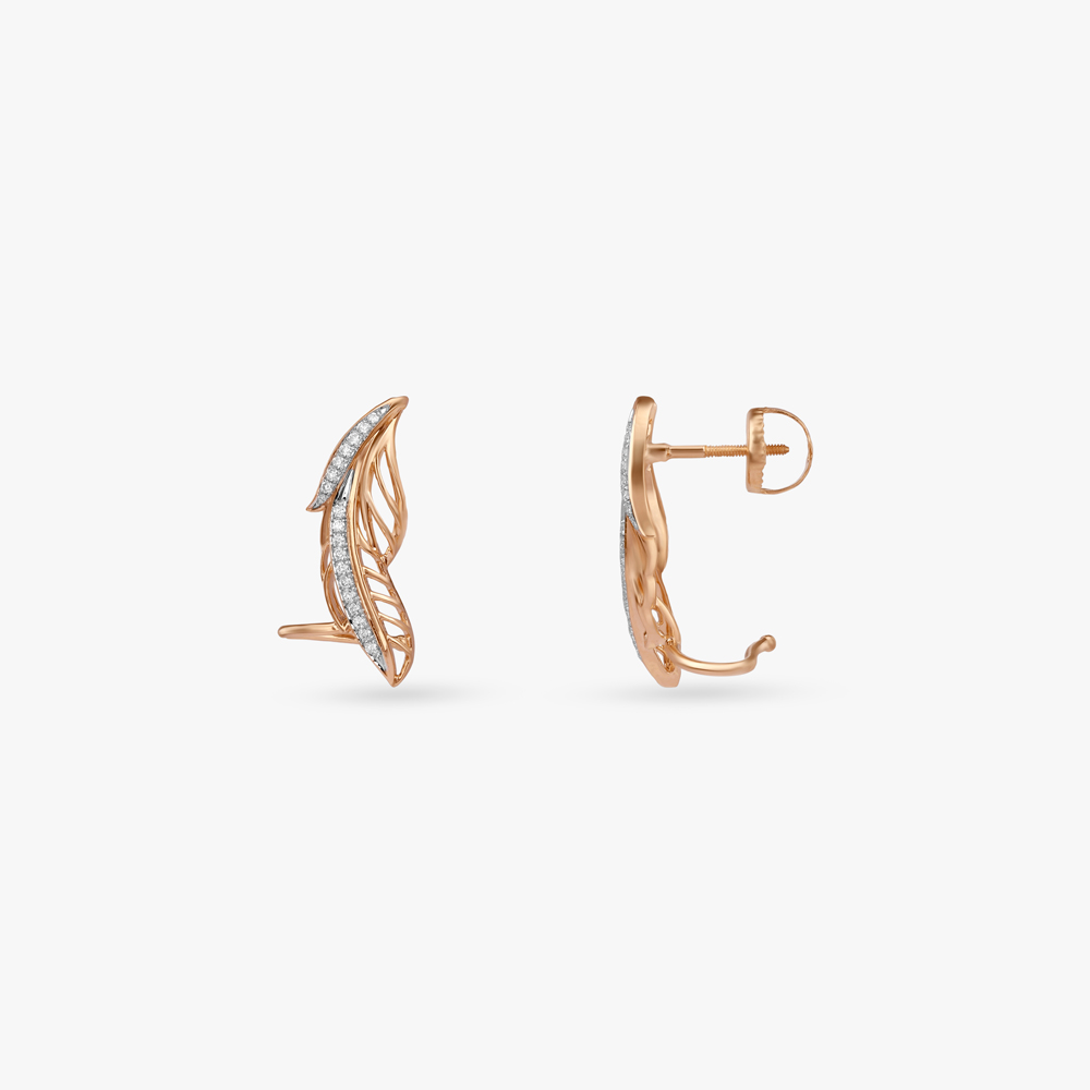 

Feather Flight Diamond Stud Earrings
