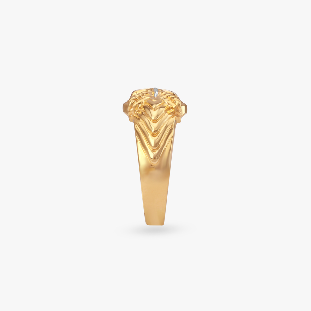 Winged Valor Gold Ring for Men,,hi-res image number null
