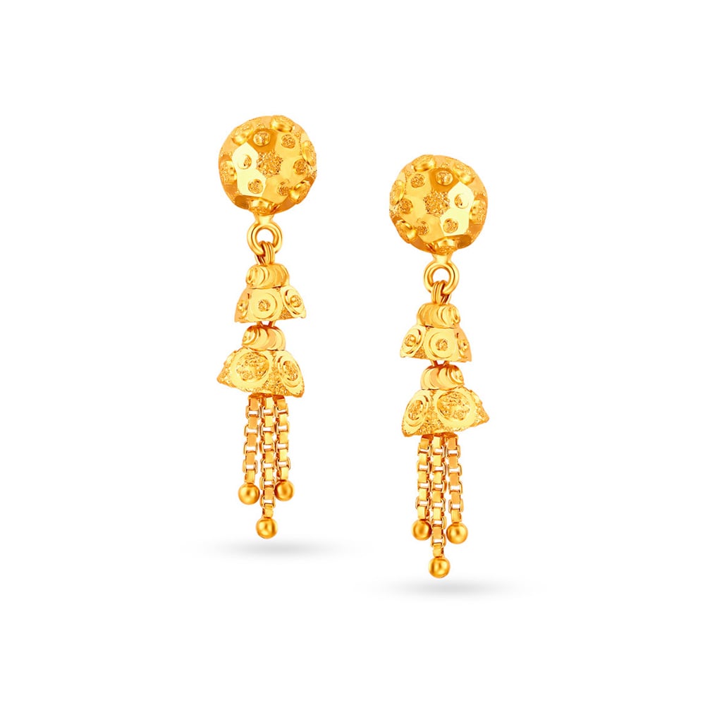 Splendid Gold Jhumka Earrings