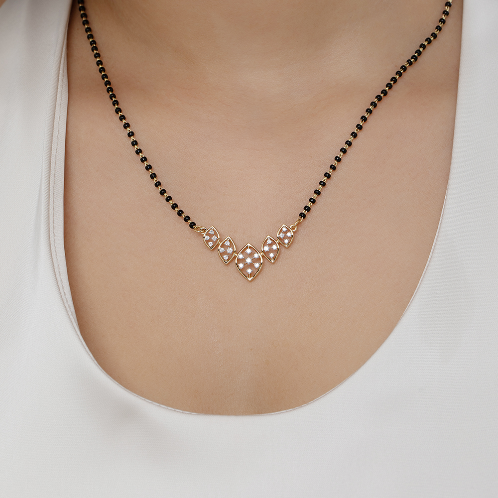 Enchanted Essence Gold and Diamond Mangalsutra,,hi-res image number null