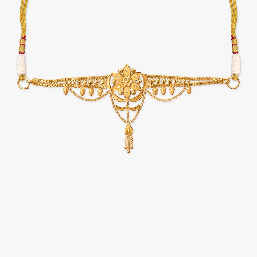 Floral Swag Gold Necklace,,hi-res image number null