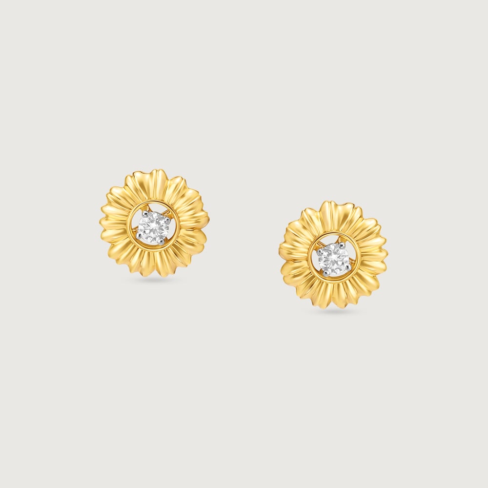 Daisy Blossom Diamond Stud Earrings,,hi-res image number null