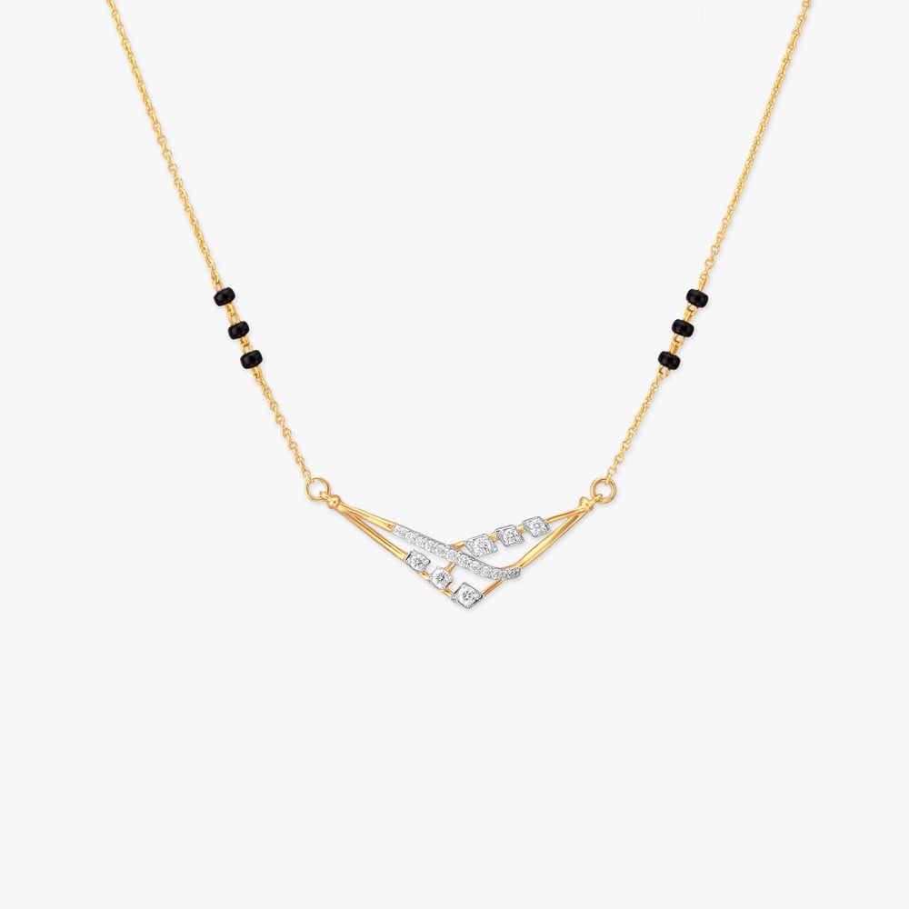 Crisscross Gleam Diamond Mangalsutra,,hi-res image number null