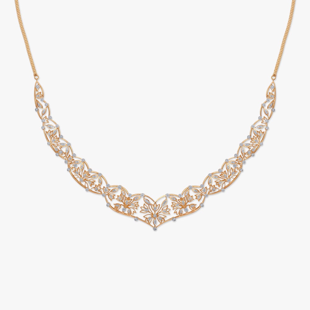 Gilded Pulse Diamond Necklace Set,,hi-res image number null