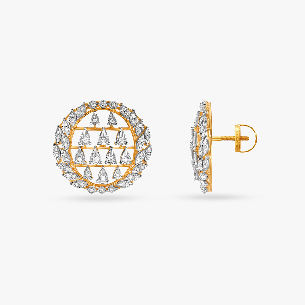 Shimmering Grid Diamond Pendant and Earrings Set,,hi-res image number null