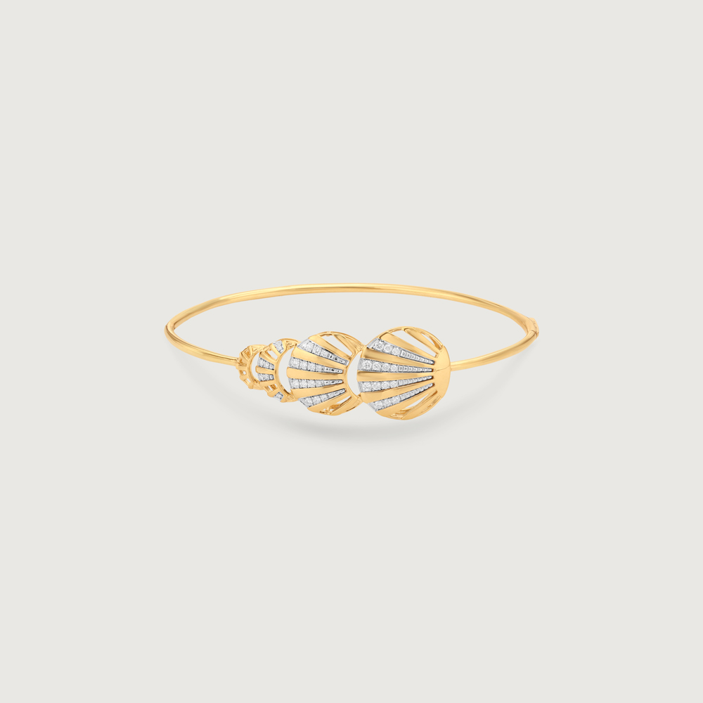 Radiant Shell Diamond Bangle,,hi-res image number null