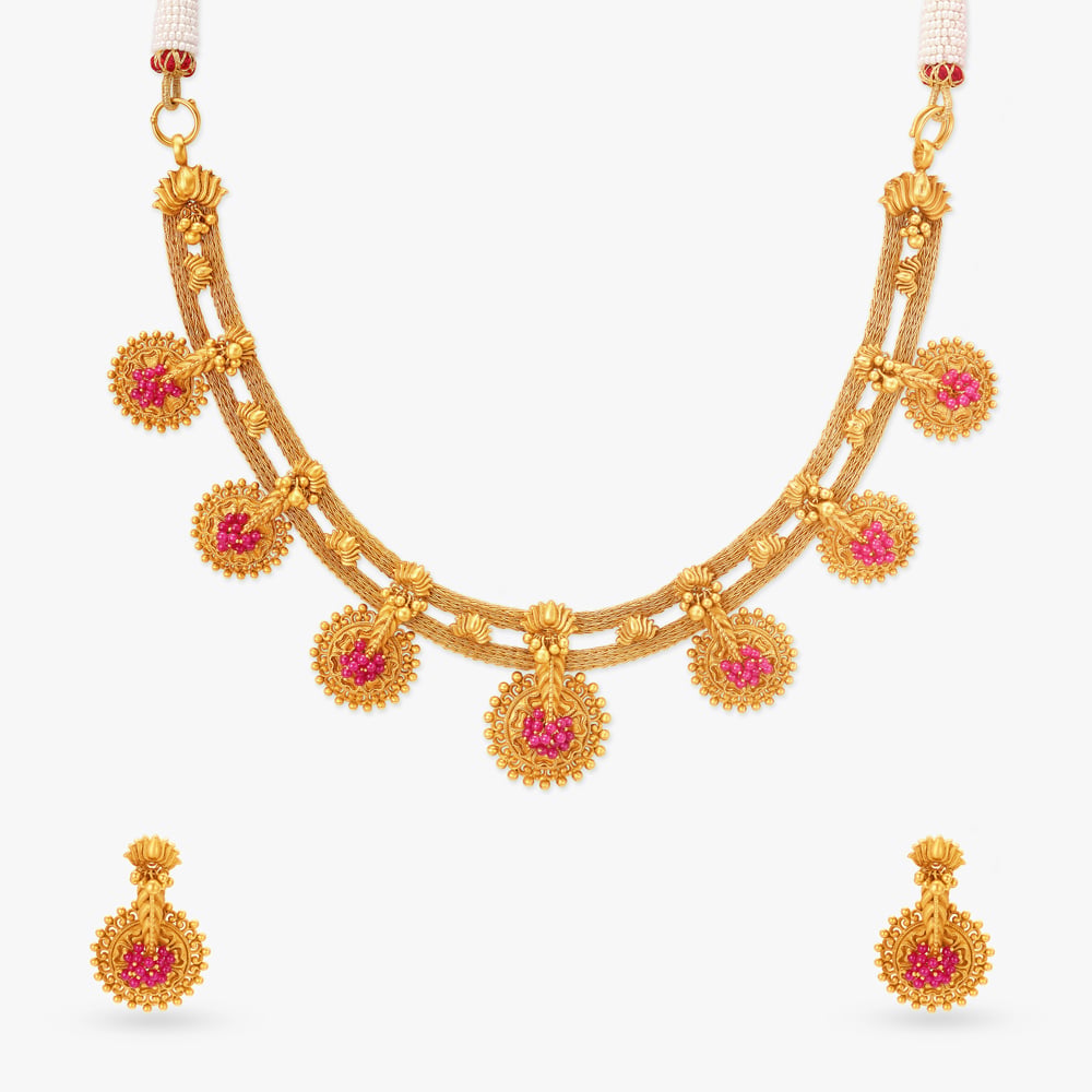 Rope Chain Gold Necklace Set,,hi-res image number null