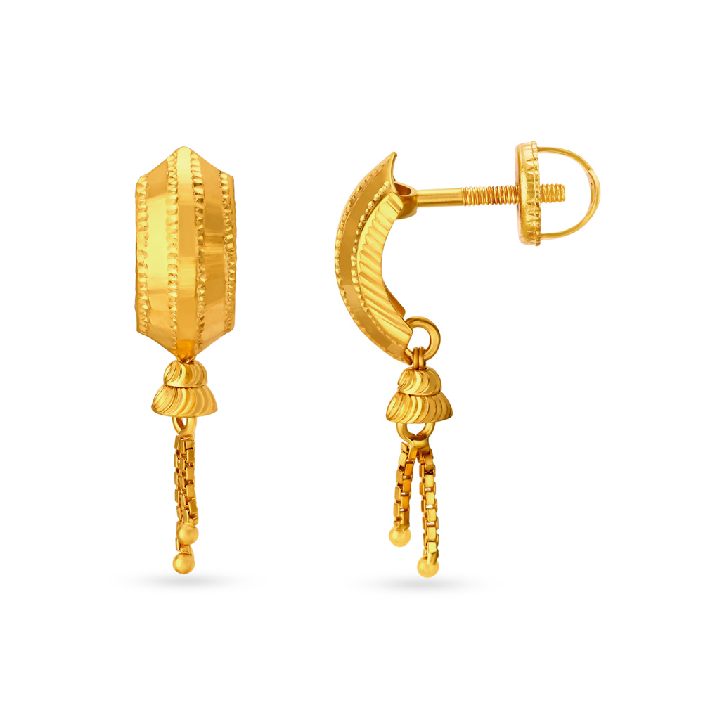 Stunning Gold Bali Drop Earrings,,hi-res image number null