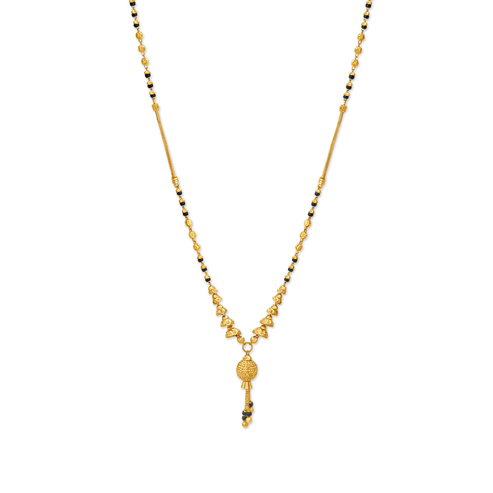 Dainty Textured Mangalsutra,,hi-res image number null