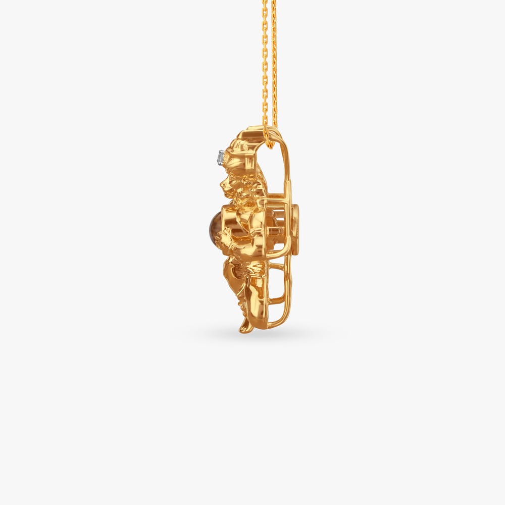 Sacred Hanuman Diamond Pendant,,hi-res image number null