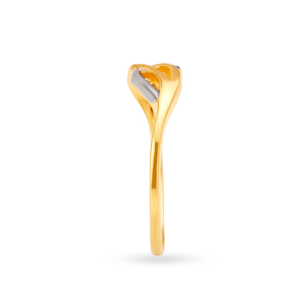 Timeless 22 Karat Yellow Gold Artistic Leaf Finger Ring,,hi-res image number null